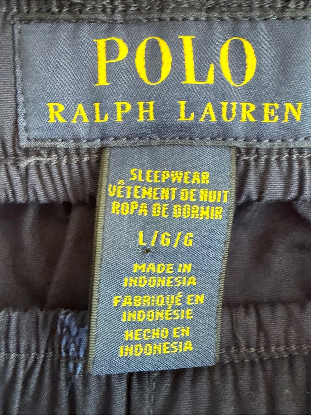 Polo by Ralph Lauren Navy Logo-Embroidered Men's Sleep Pants Navy size large